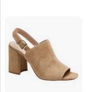 Banana Republic Suede Peep Toe Heel